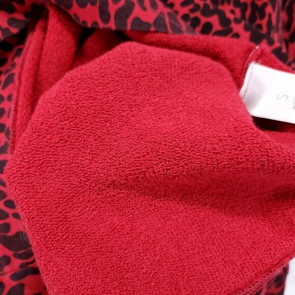 Mother The 3/4 Sleeve Koozie Sweatshirt Red Animal Print Radioactive Paws Small - Picture 9 of 15